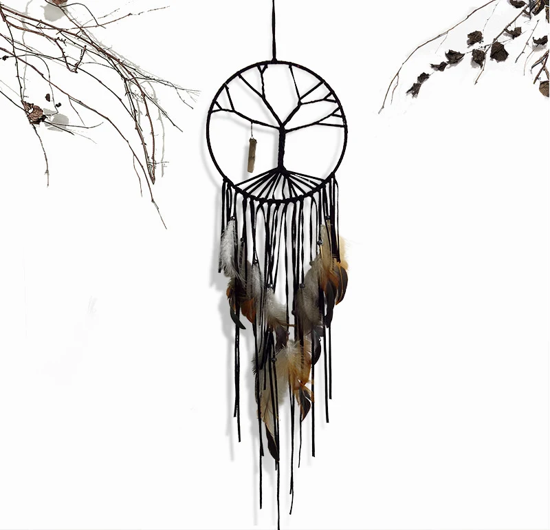 Atrapasueños Árbol de la Vida para proteger tus sueños, decoración relajante y amuleto de buena suerte para colgar en el hogar.