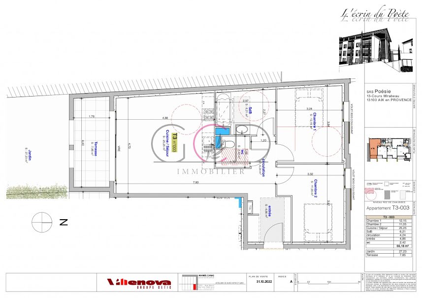 Vente appartement 3 pièces 66.18 m² à Pertuis (84120), 305 364 €