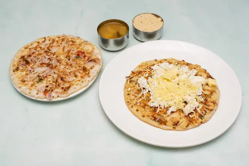 Ghee Onion Uttapam + South Indian Special Uttapam