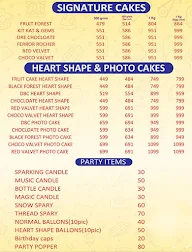 Cake Menu menu 2