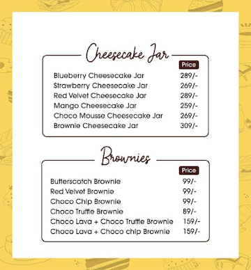 Cheesecakes By CakeZone menu 