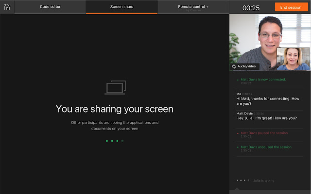 Pluralsight screen sharing