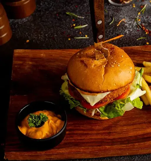 Masala Aloo Cheese Burger