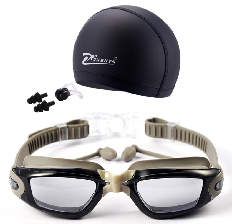 Anti-fog large-frame electroplated diving goggles Experience crystal-clear underwater vision Dive with confidence and en