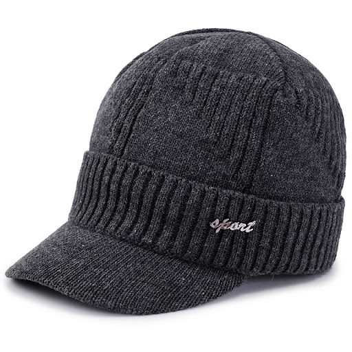Title 3, Mens Thick Woolen Knitted Pullover Cotton Hat....