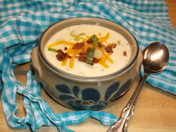 Steakhouse Style Loaded Baked Potato Soup