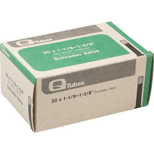 Q-Tubes Schrader Valve Tube 20x1-1/8 - 1-3/8" 94g Low Lead Valve