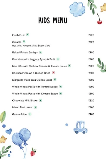 Fabcafe By Fabindia menu 