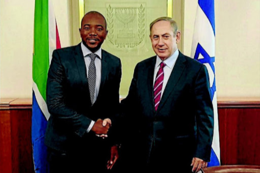 Mmusi Maimane, who was then DA leader, met Israeli Prime Minister Benjamin Netanyahu in 2017 during his visit in the Middle East. File photo.