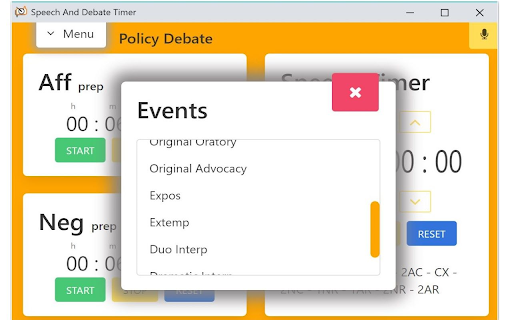 Speech And Debate Timer