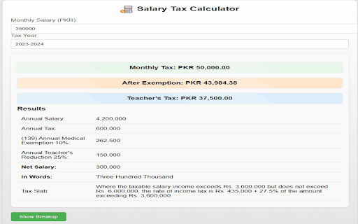 Salary Tax Calculator