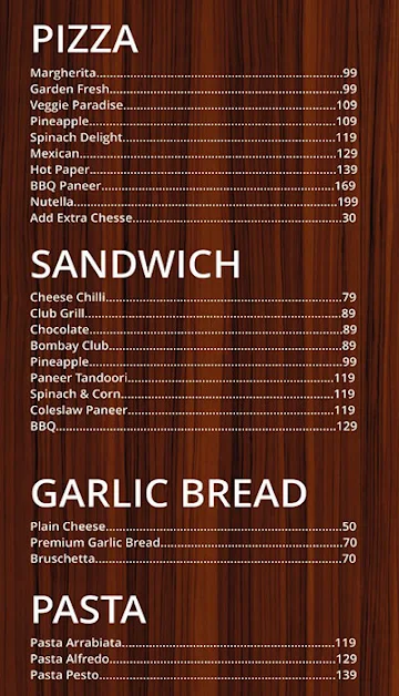 Nest Cafe menu 