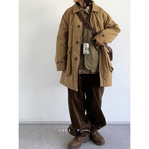 Title 15, Retro Corduroy Casual Wide Leg Neutral Loose Co...