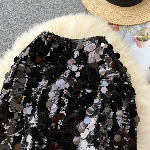 Title 20, Fashionable Sequin High Waisted Slimming Skirt,...