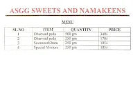 Asgg Sweets & Namkeens menu 1