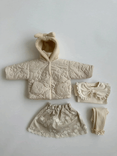Title 8, Girls Cashmere Thickened Hooded Cotton Coat Ja...