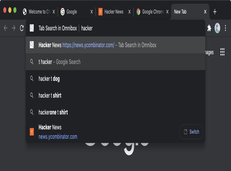 Tab Search in Omnibox Preview image 1