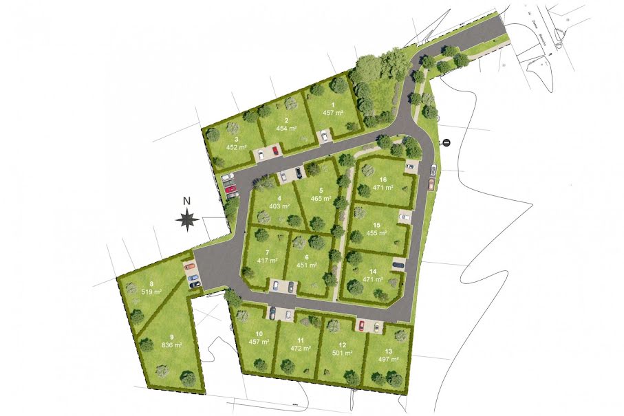 Vente terrain  457 m² à Arsac (33460), 153 400 €