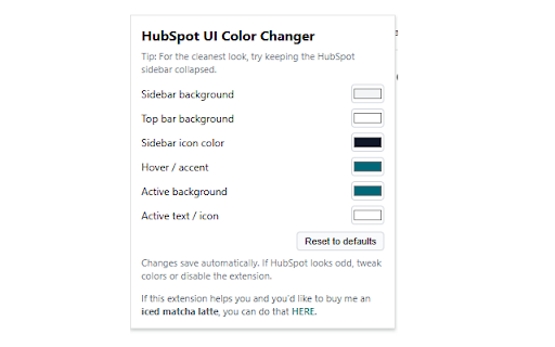 HubSpot UI Color Changer screenshot 1