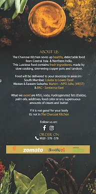 The Charcoal Kitchen menu 1