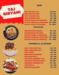 Taj Biryani menu 2