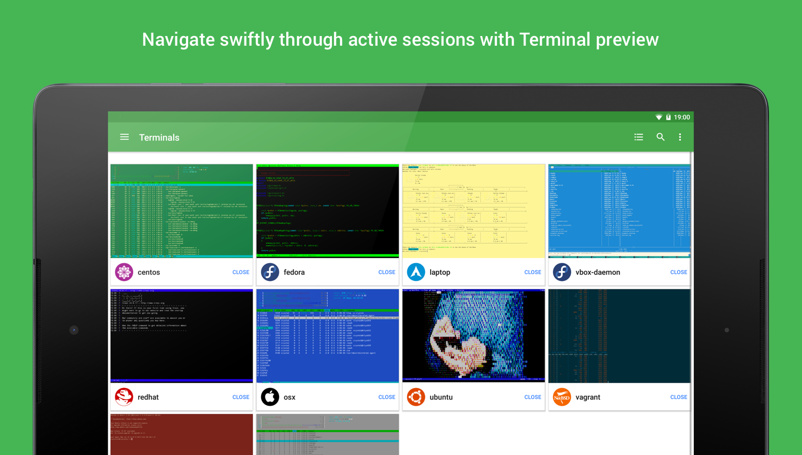 Terminal session. Termius Android. Termius is the SSH client. Termius Bash.