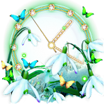 Cover Image of Download Snowdrops Spring Clock Live Wallpaper 1.2 APK