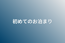 初めてのお泊まり