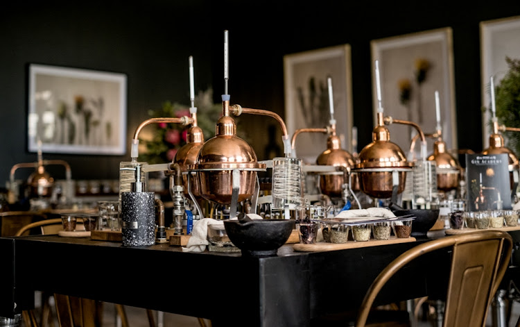 The setup of the Inverroche Gin Academy at the Four Seasons Hotel The Westcliff.