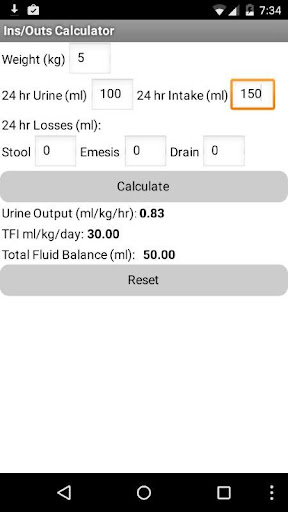 Ins Outs Calculator