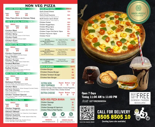 Bros Pizza & Burger menu 