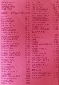 Narayana Veg Treat menu 1