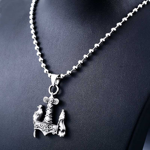 Title 3, Stainless Steel Wolf Pendant Necklace Stylish J...