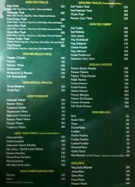 Desi Dhaba menu 1