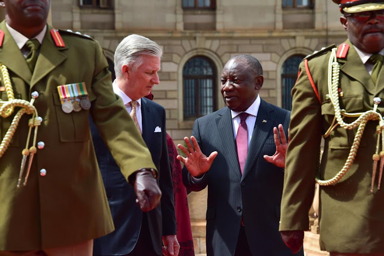 President Cyril Ramaphosa hosted Belgium's King Philippe and Queen Mathilde at the Union Buildings in Pretoria.