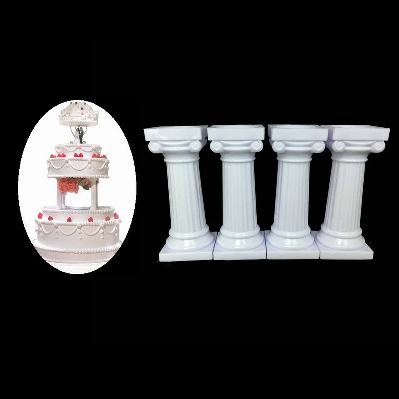 4 Supporti per Torte a Colonne Matrimonio Decorazioni Multistrato Colonna Romana 7.5cm 12.5cm 17cm Strumenti per Decorare Torte Eleganti