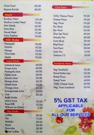 Murudi Hotel Bhaghirathi menu 4