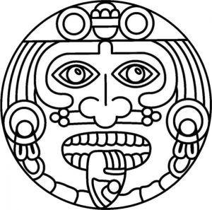 Resultado de imagen para DIBUJO PARA COLOREAR DE ARTE AZTECA