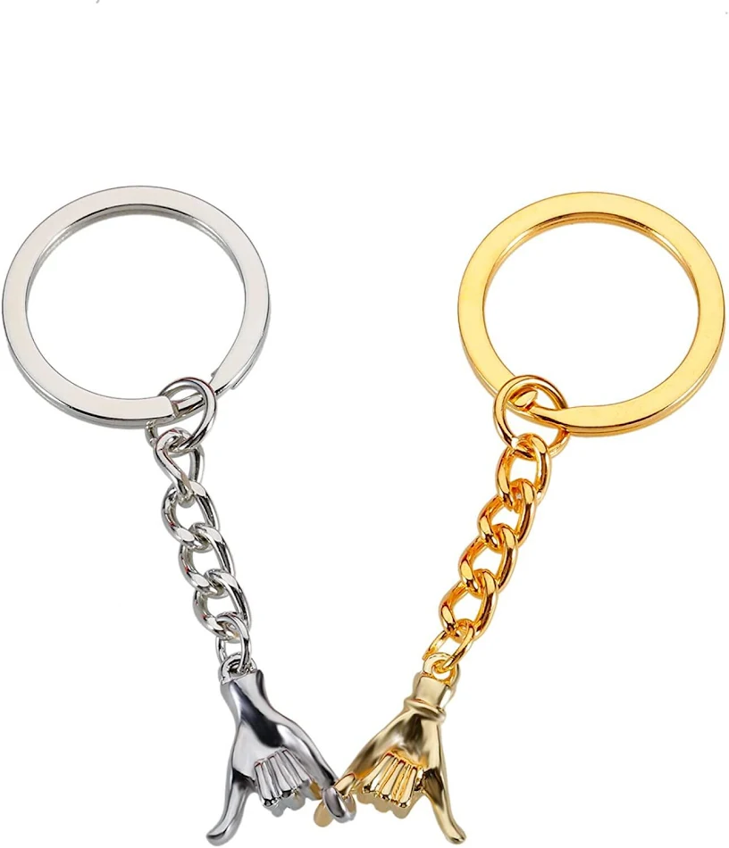 Creatieve Sleutelhanger voor Koppels Hand in Hand Persoonlijkheid Een Betekenisvol Cadeau Vier Liefde en Duurzame Band Uniek Ontwerp