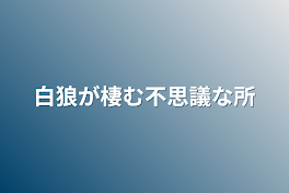 白狼が棲む不思議な所