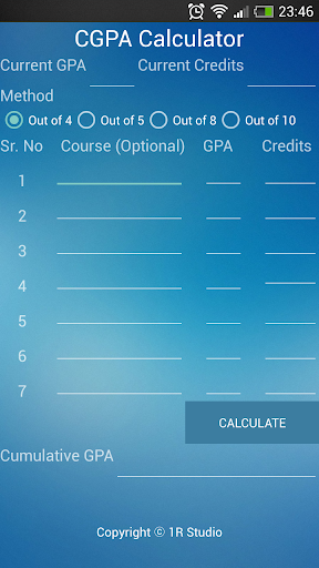 CGPA Calculator for Everyone