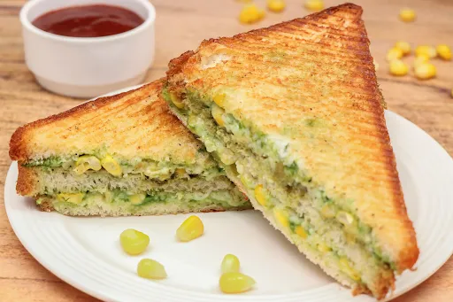 Spinach And Corn Grilled Sandwich