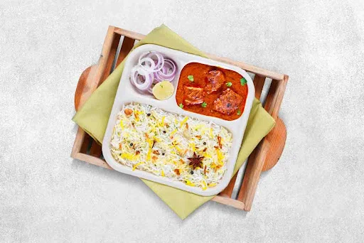 Chicken Tikka Masala Rice Thali (Meal)