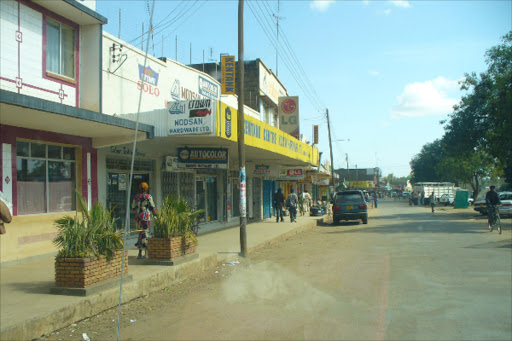 A street in Nanyuki town. Land prices in Nanyuki are increasing at a high rate compared to other areas. PHOTO/FILE.