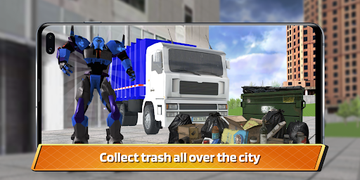 Garbage Truck Driving: Transformer Robot Cleaner