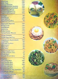 Narayan Egg corner menu 2