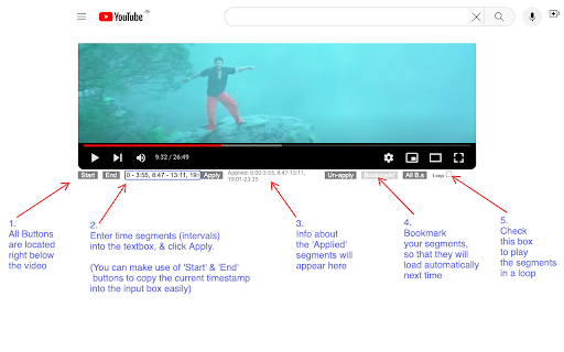 YouTube Parts Looper & Bookmarker