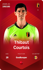 Thibaut Courtois 2020-21 • Rare 100/100