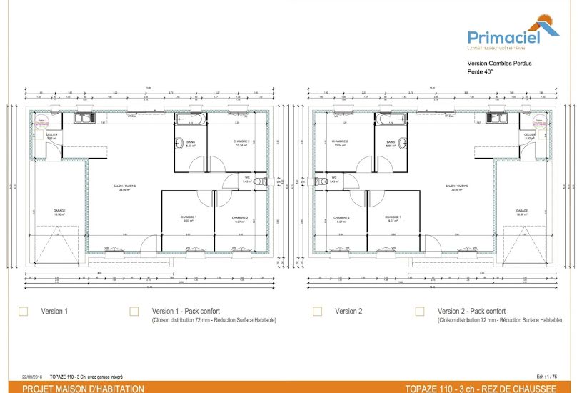  Vente Terrain + Maison - Terrain : 620m² - Maison : 78m² à La Roche-sur-Yon (85000) 