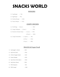 Snacks World menu 3